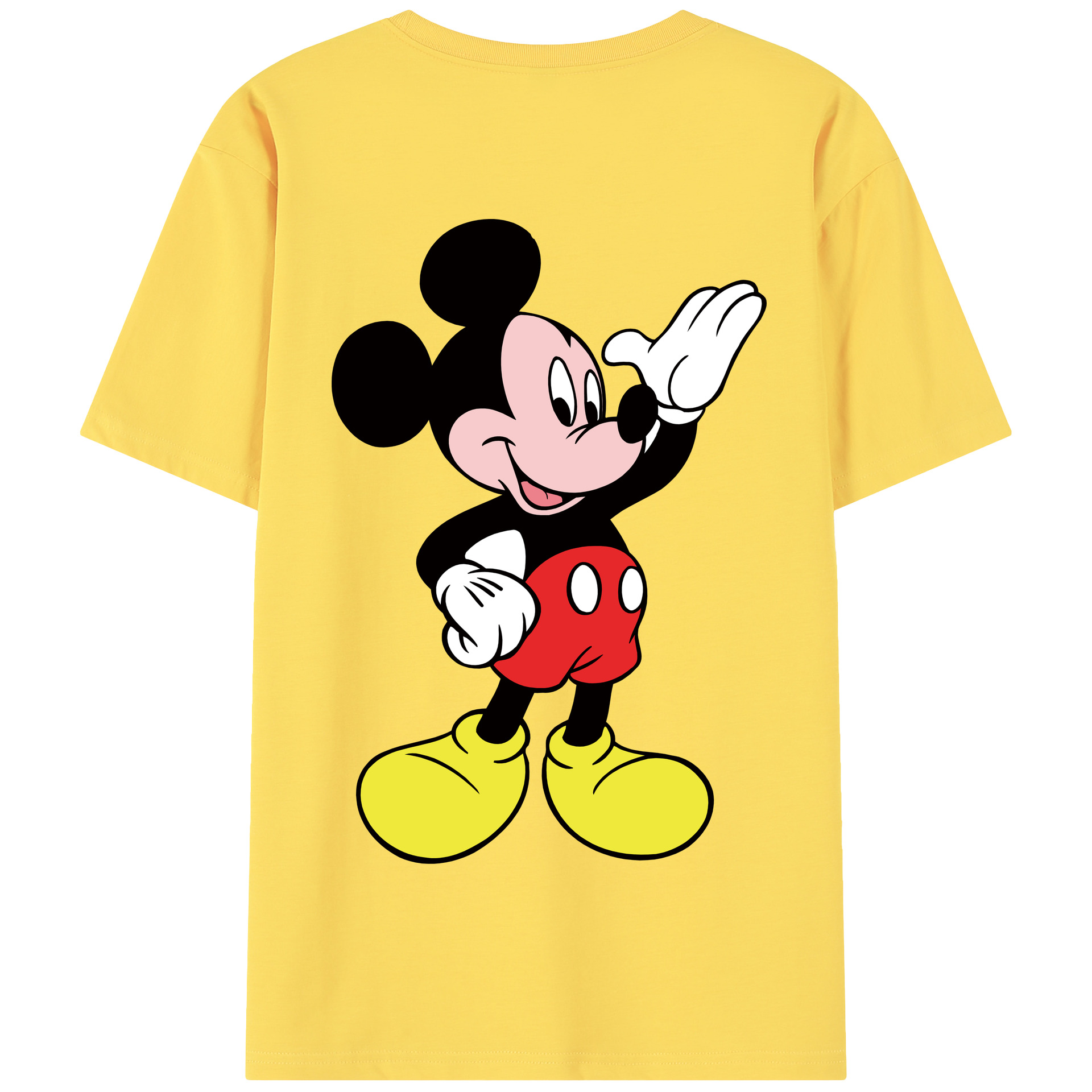 （画像用） ミッキーマウス Mickey Mouse 綿100％半袖Tシャツ（背面プリント）