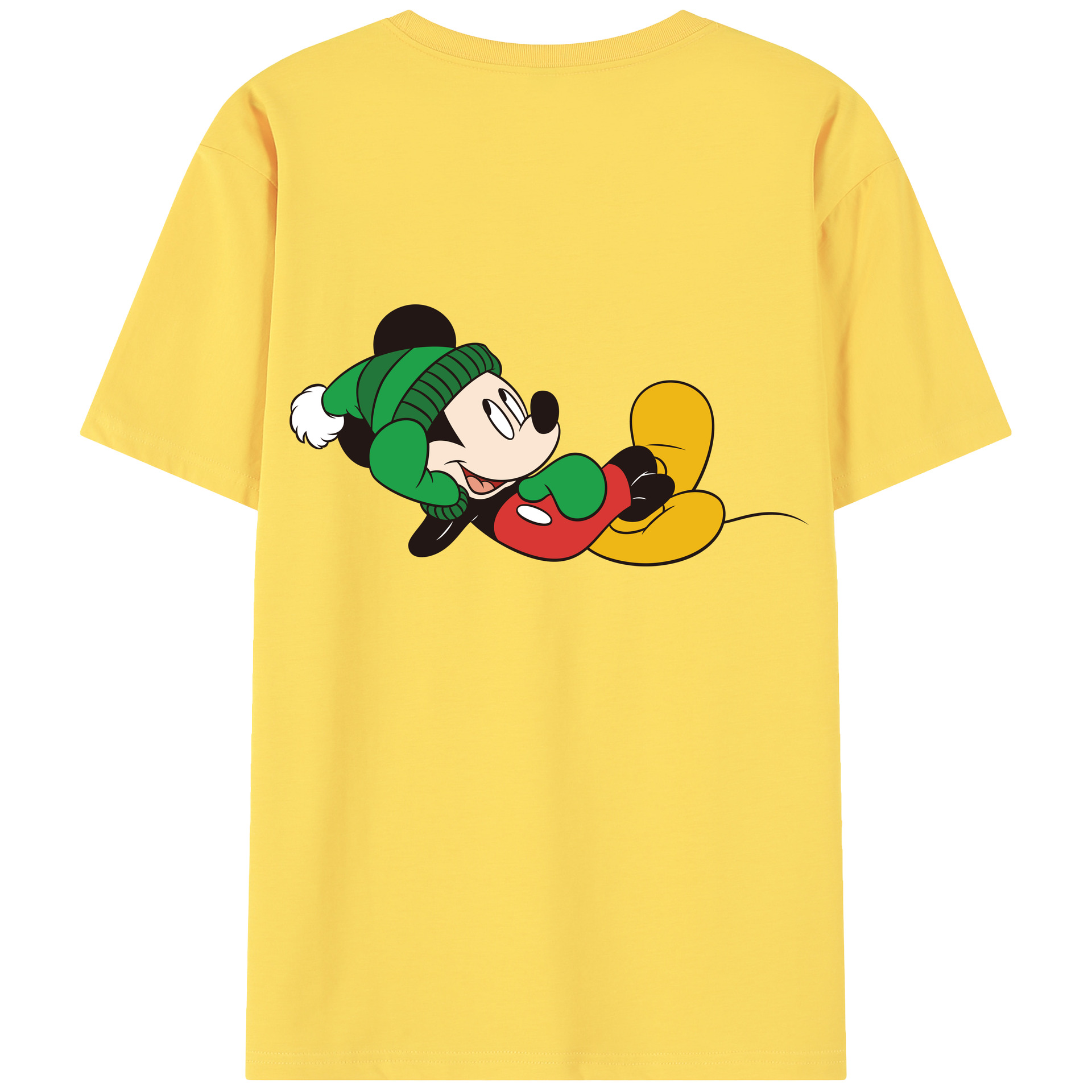 （画像用） ミッキーマウス Mickey Mouse 綿100％半袖Tシャツ（背面プリント）