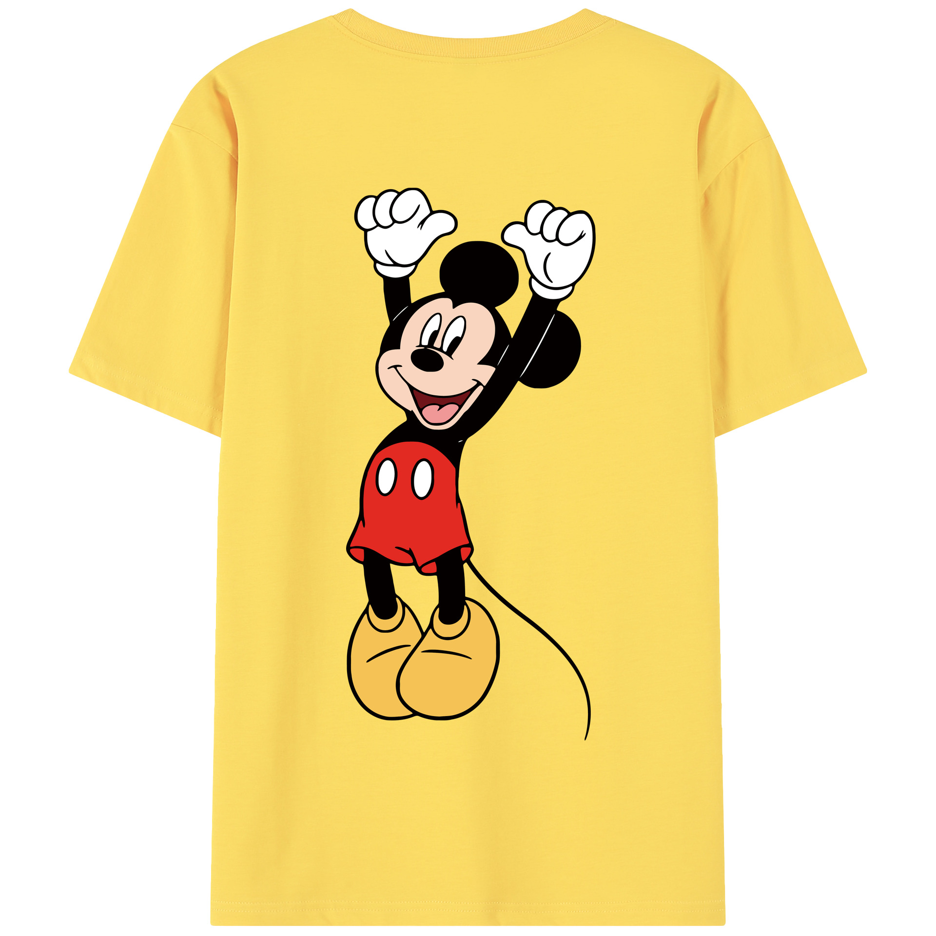 （画像用） ミッキーマウス Mickey Mouse 綿100％半袖Tシャツ（背面プリント）