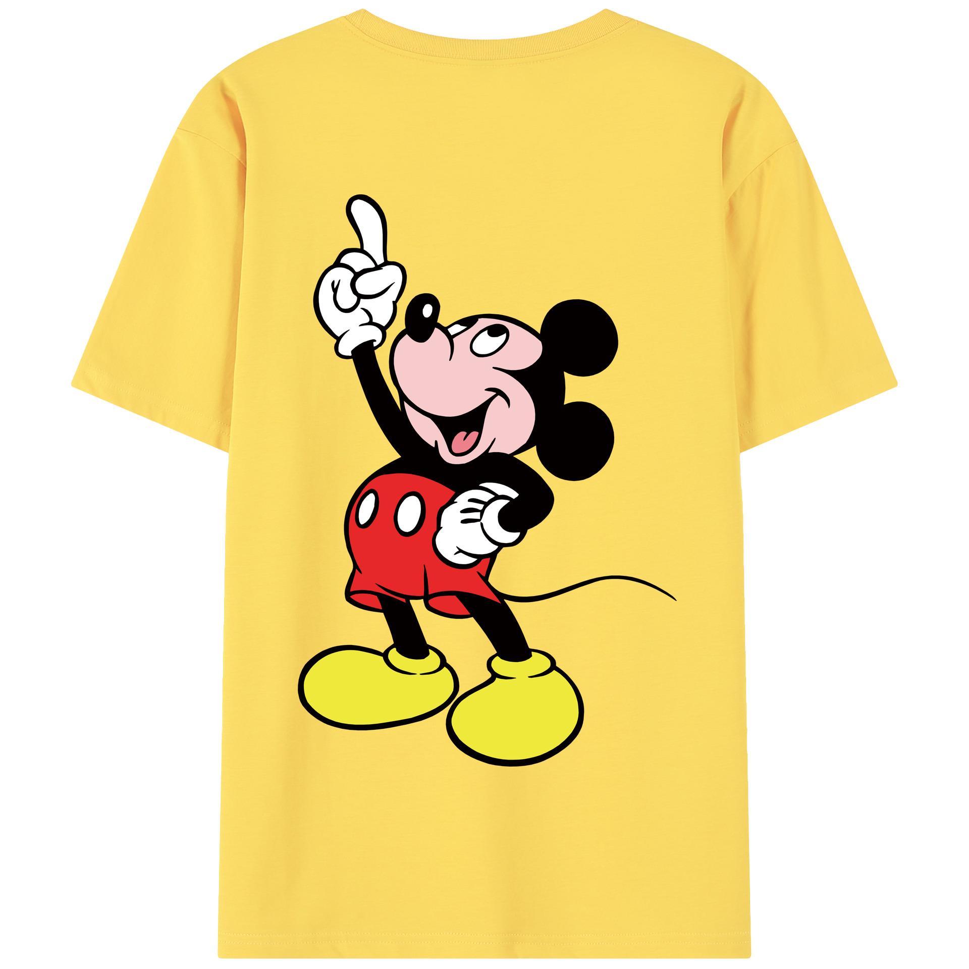 （画像用） ミッキーマウス Mickey Mouse 綿100％半袖Tシャツ（背面プリント）