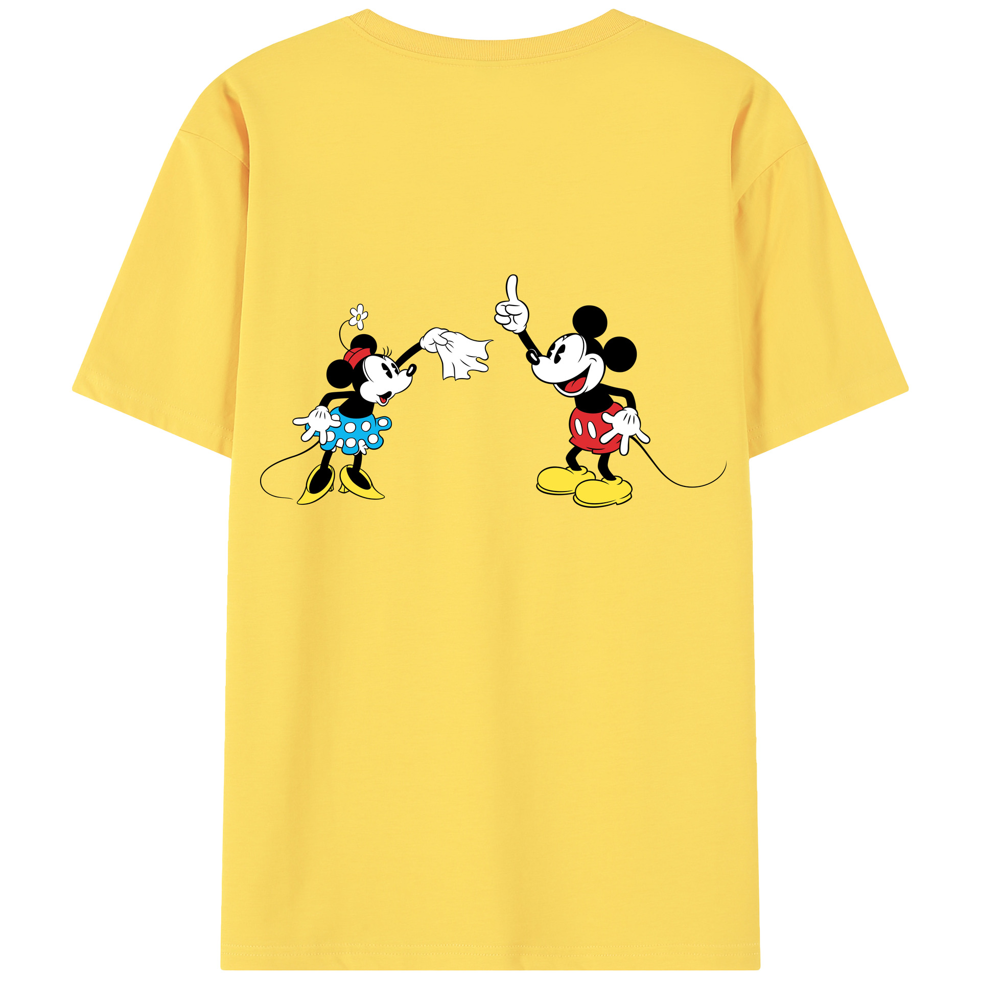 （画像用） ミッキーマウス Mickey Mouse 綿100％半袖Tシャツ（背面プリント）