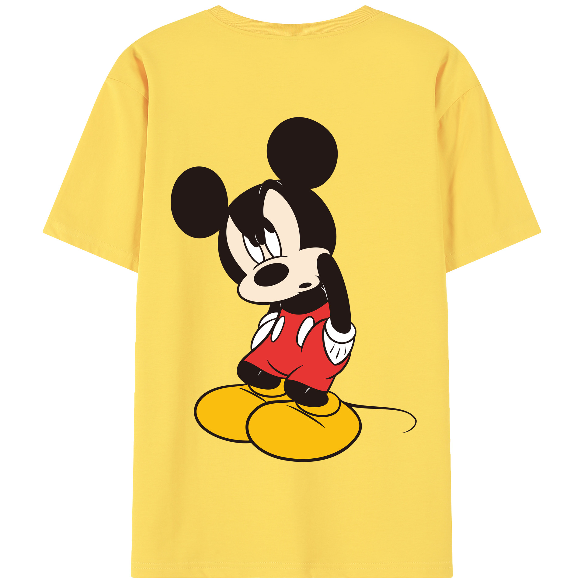 （画像用） ミッキーマウス Mickey Mouse 綿100％半袖Tシャツ（背面プリント）