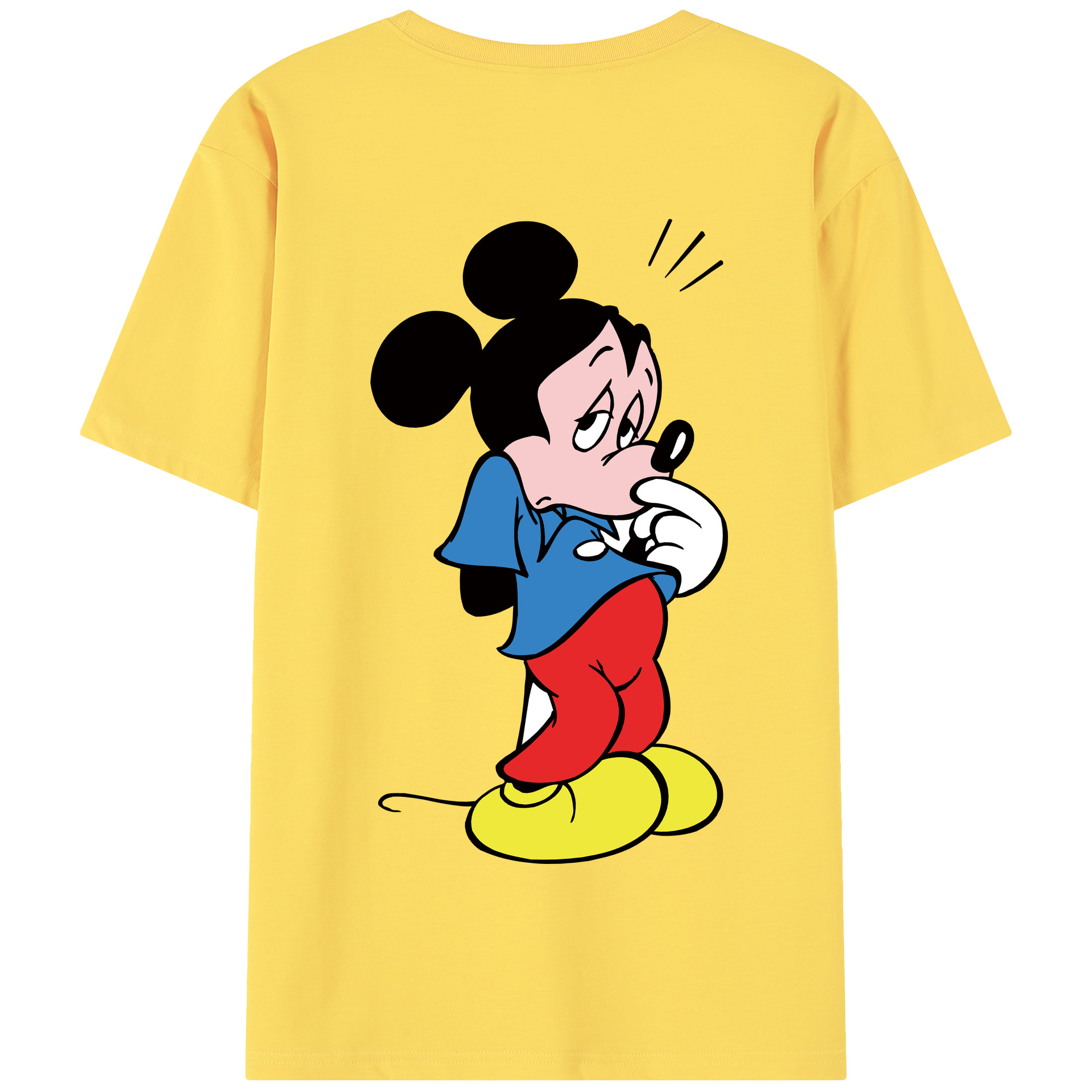 （画像用） ミッキーマウス Mickey Mouse 綿100％半袖Tシャツ（背面プリント）