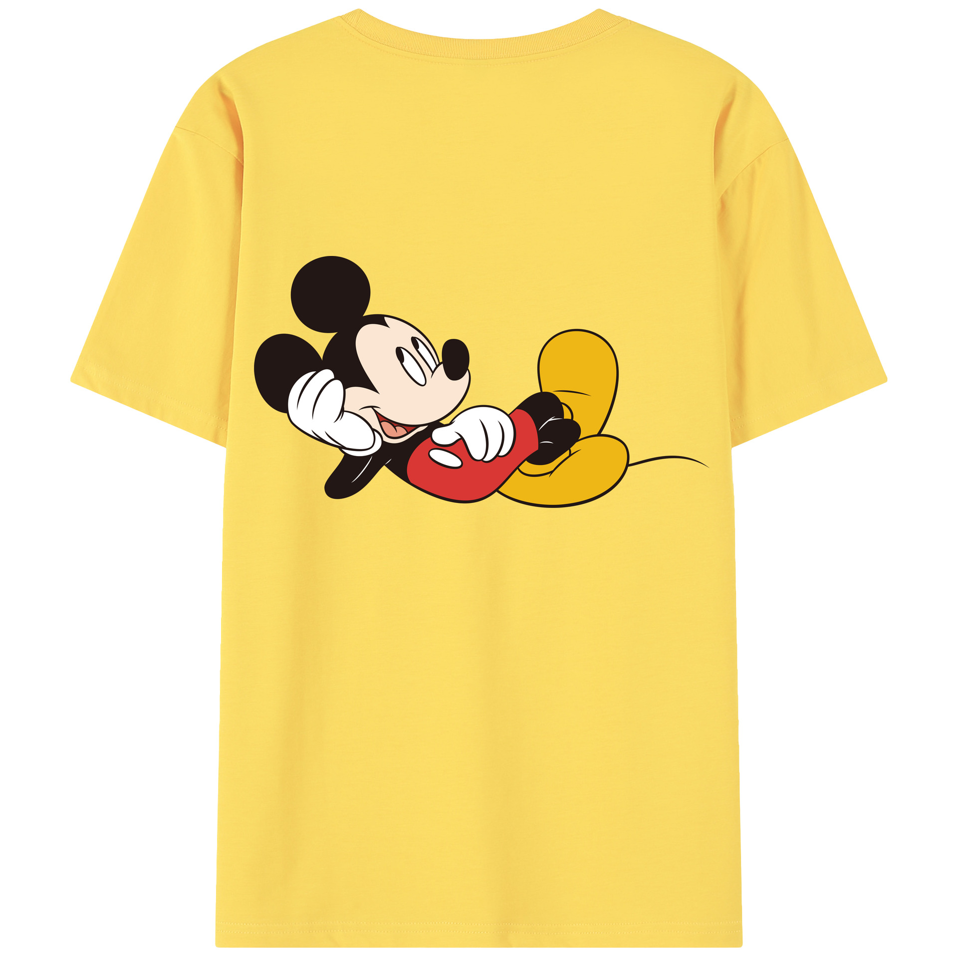 （画像用） ミッキーマウス Mickey Mouse 綿100％半袖Tシャツ（背面プリント）