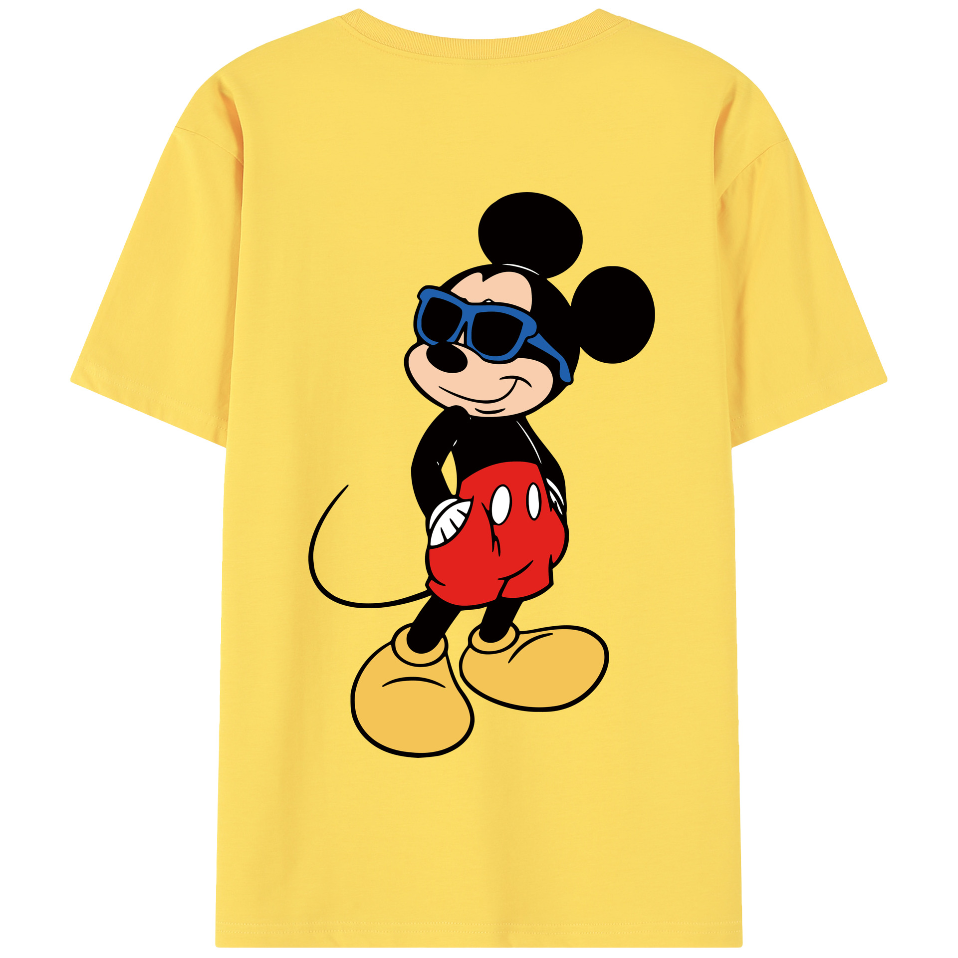 （画像用） ミッキーマウス Mickey Mouse 綿100％半袖Tシャツ（背面プリント）
