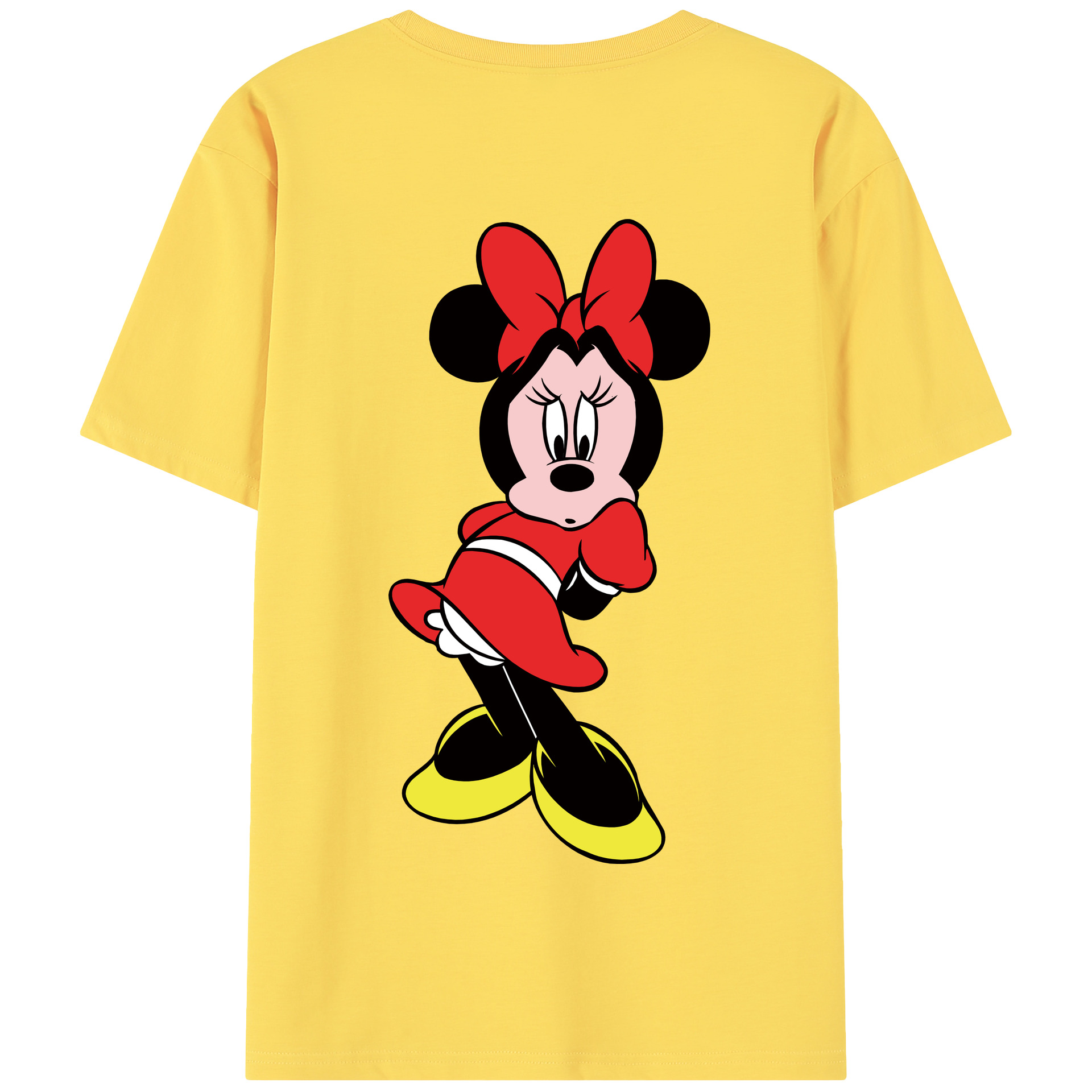 ミッキーマウス Mickey Mouse 綿100％半袖Tシャツ（背面プリント）