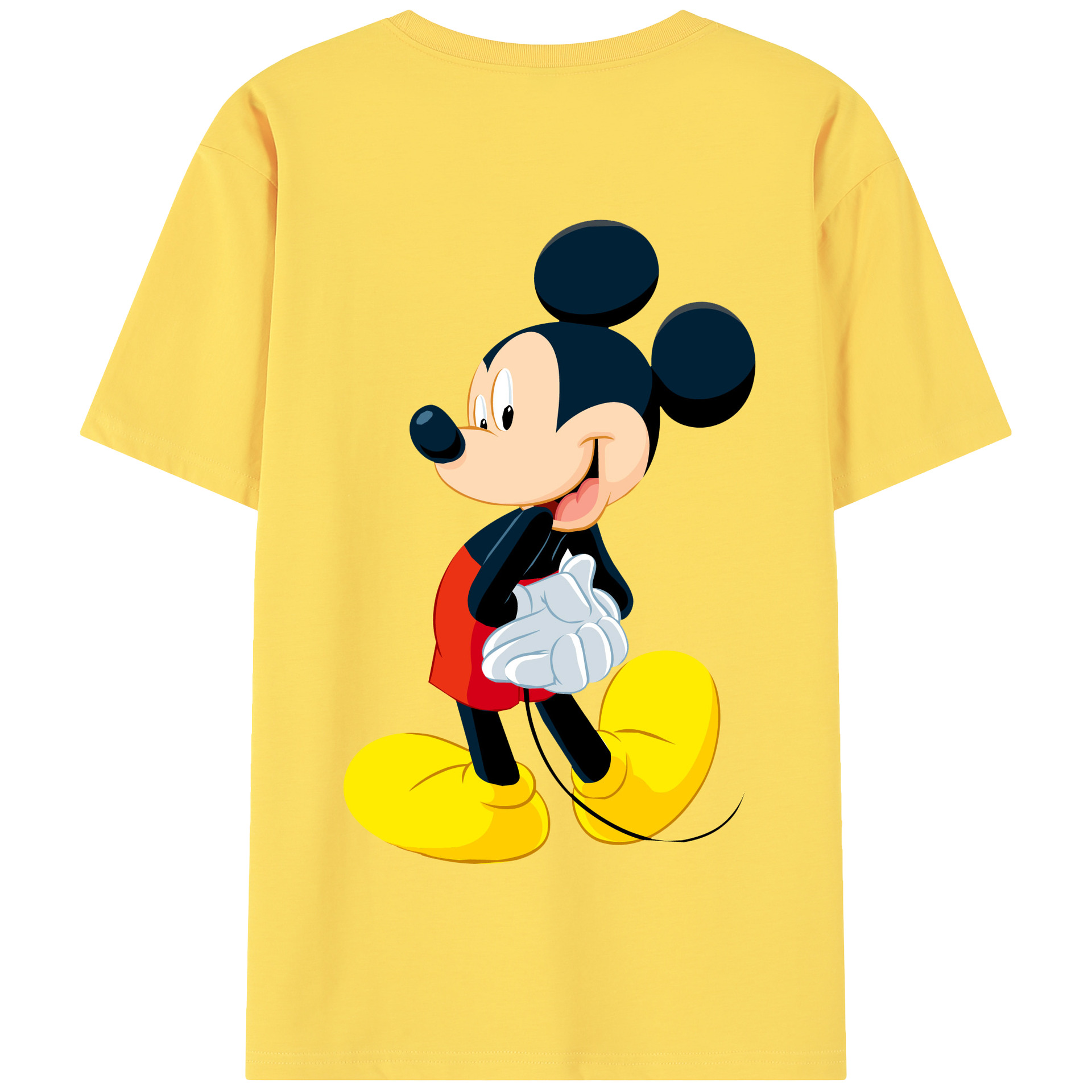（画像用） ミッキーマウス Mickey Mouse 綿100％半袖Tシャツ（背面プリント）