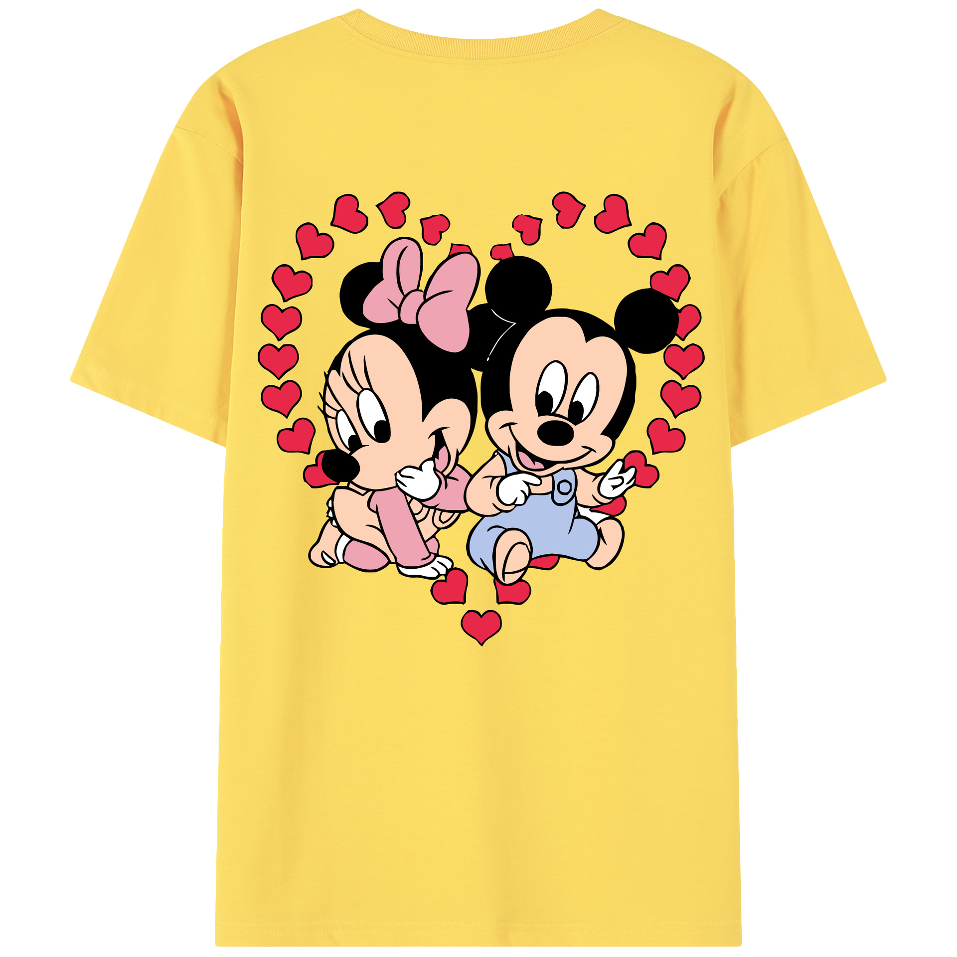 （画像用） ミッキーマウス Mickey Mouse 綿100％半袖Tシャツ（背面プリント）
