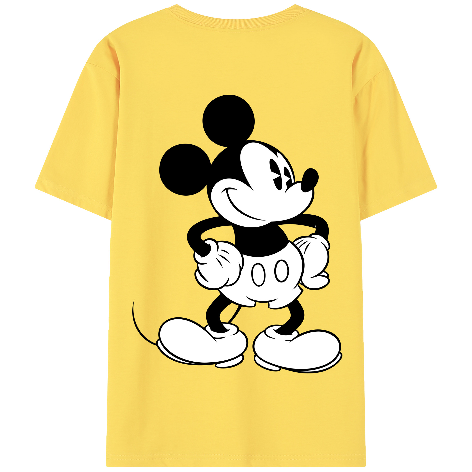 （画像用） ミッキーマウス Mickey Mouse 綿100％半袖Tシャツ（背面プリント）