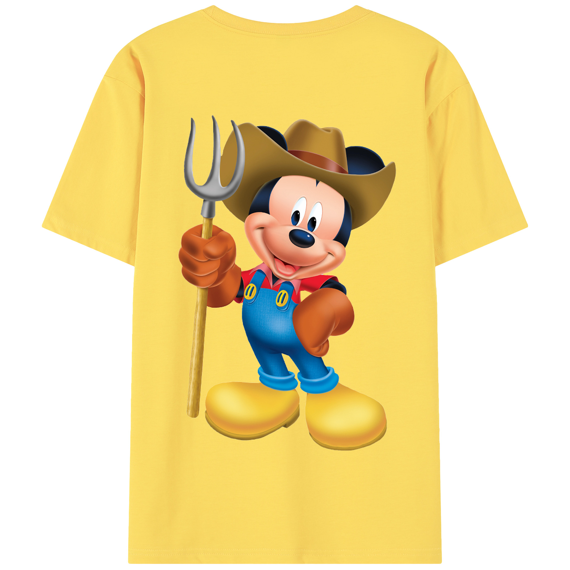（画像用） ミッキーマウス Mickey Mouse 綿100％半袖Tシャツ（背面プリント）