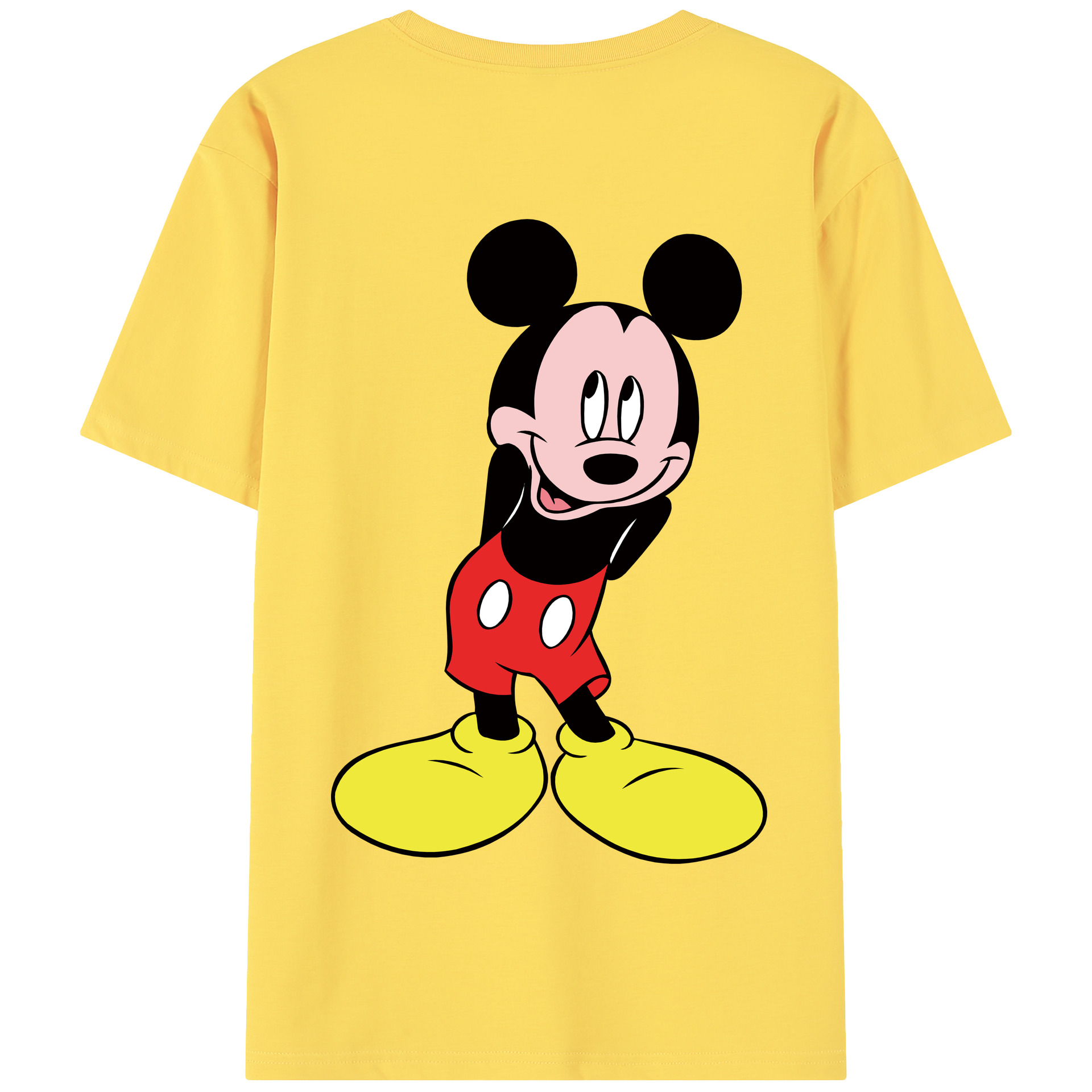 （画像用） ミッキーマウス Mickey Mouse 綿100％半袖Tシャツ（背面プリント）