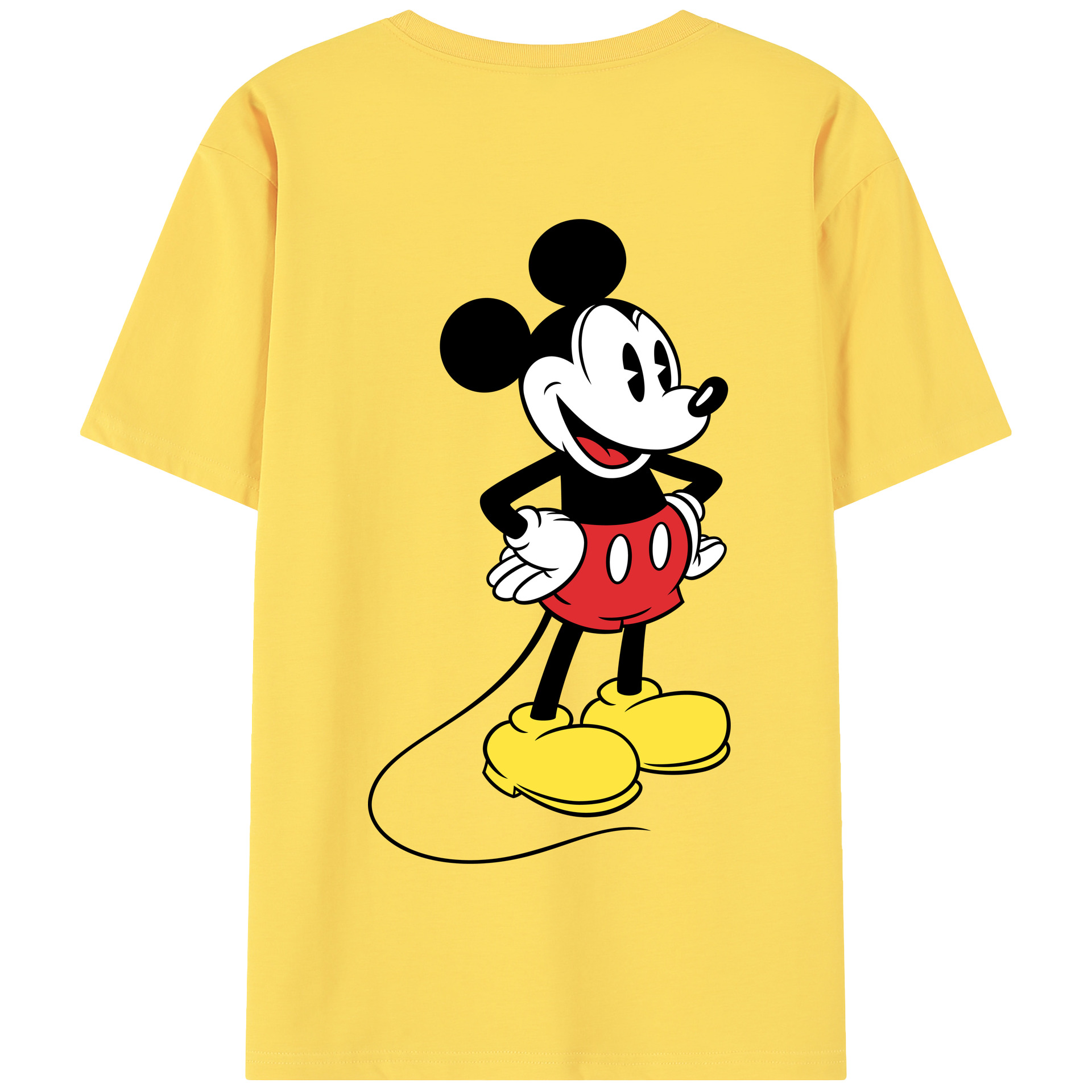（画像用） ミッキーマウス Mickey Mouse 綿100％半袖Tシャツ（背面プリント）