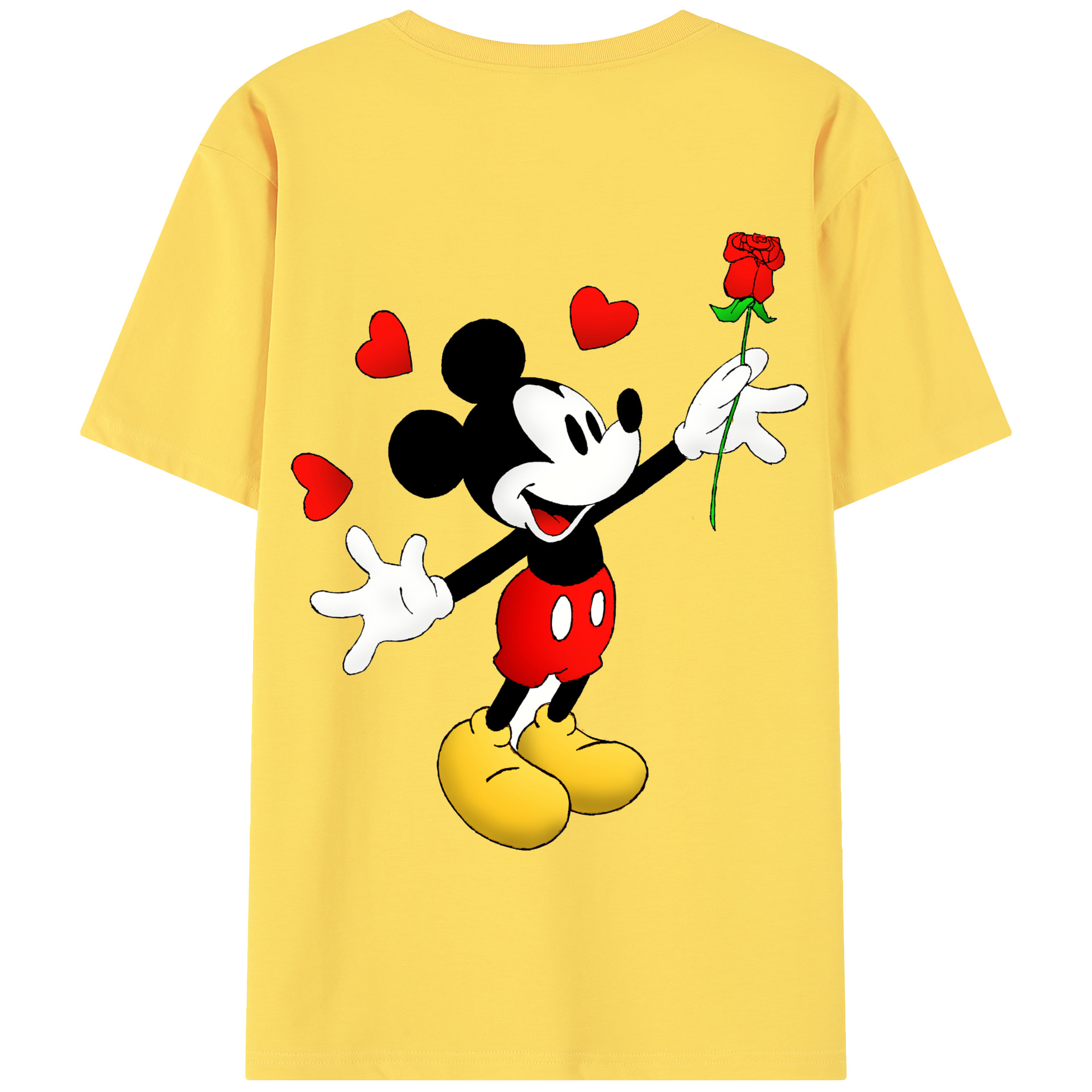 （画像用） ミッキーマウス Mickey Mouse 綿100％半袖Tシャツ（背面プリント）