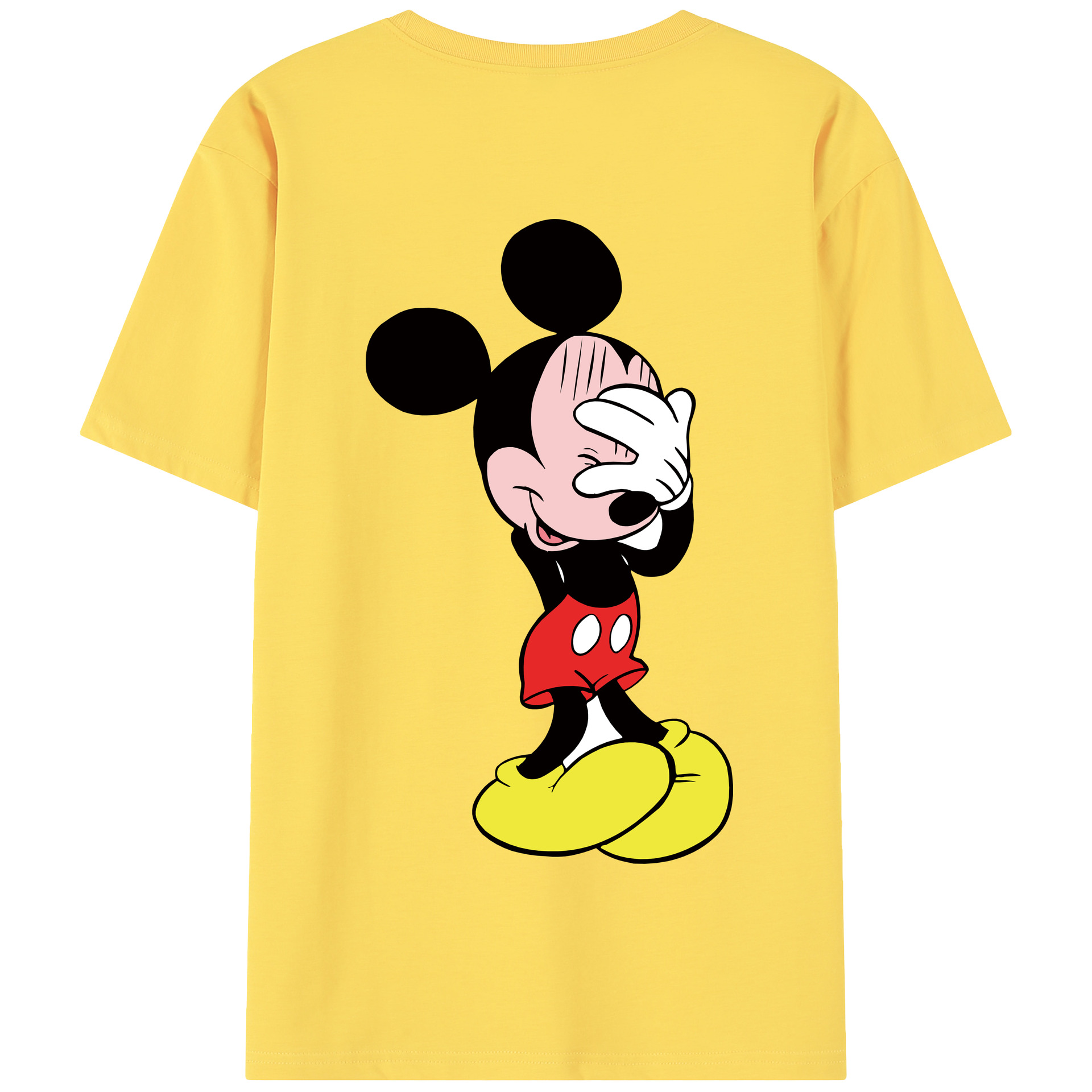 （画像用） ミッキーマウス Mickey Mouse 綿100％半袖Tシャツ（背面プリント）