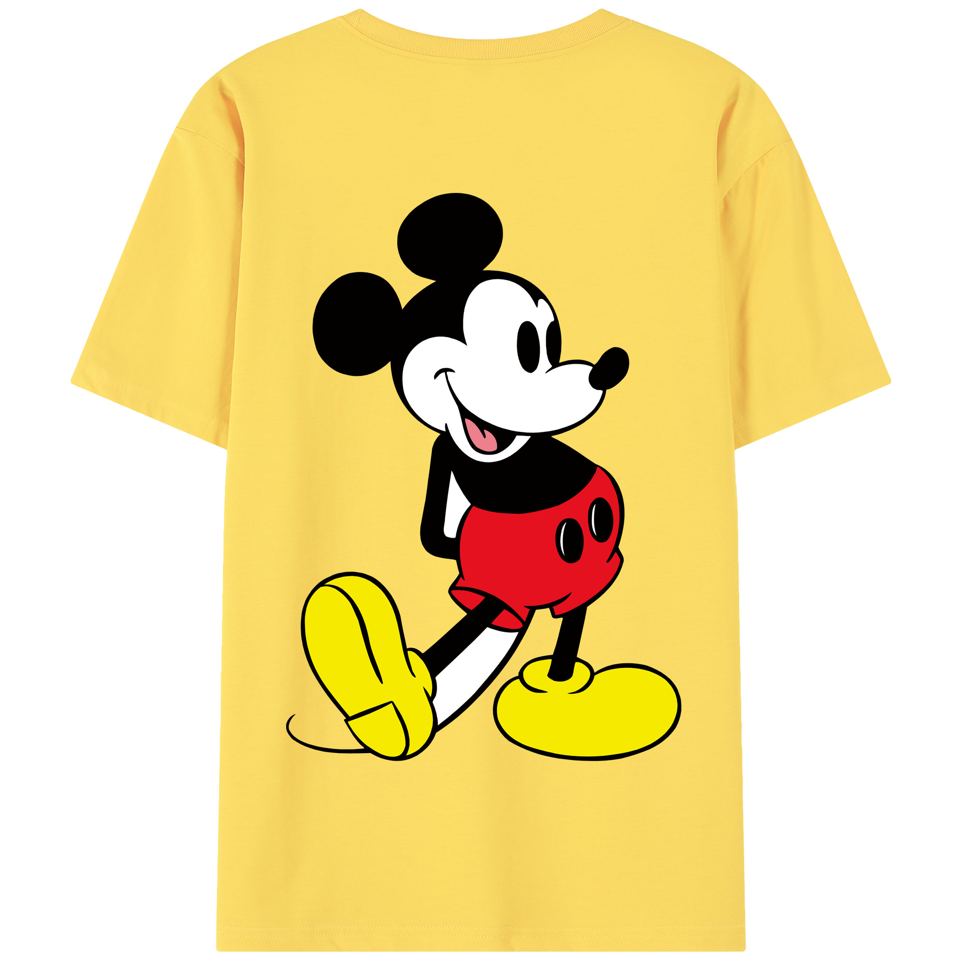 （画像用） ミッキーマウス Mickey Mouse 綿100％半袖Tシャツ（背面プリント）