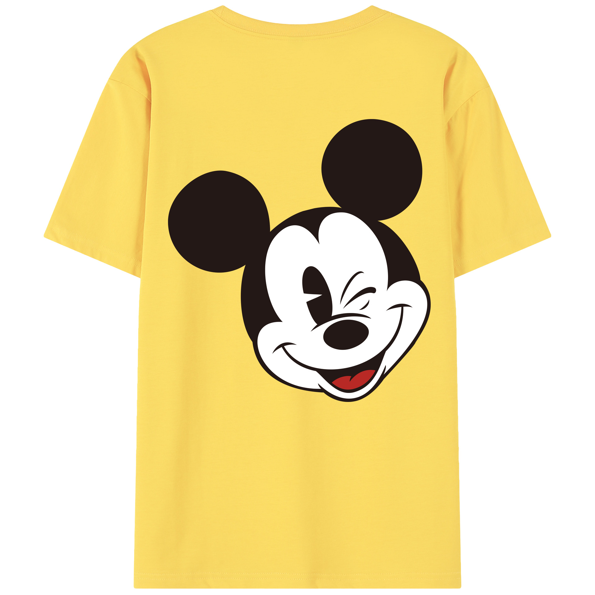（画像用） ミッキーマウス Mickey Mouse 綿100％半袖Tシャツ（背面プリント）