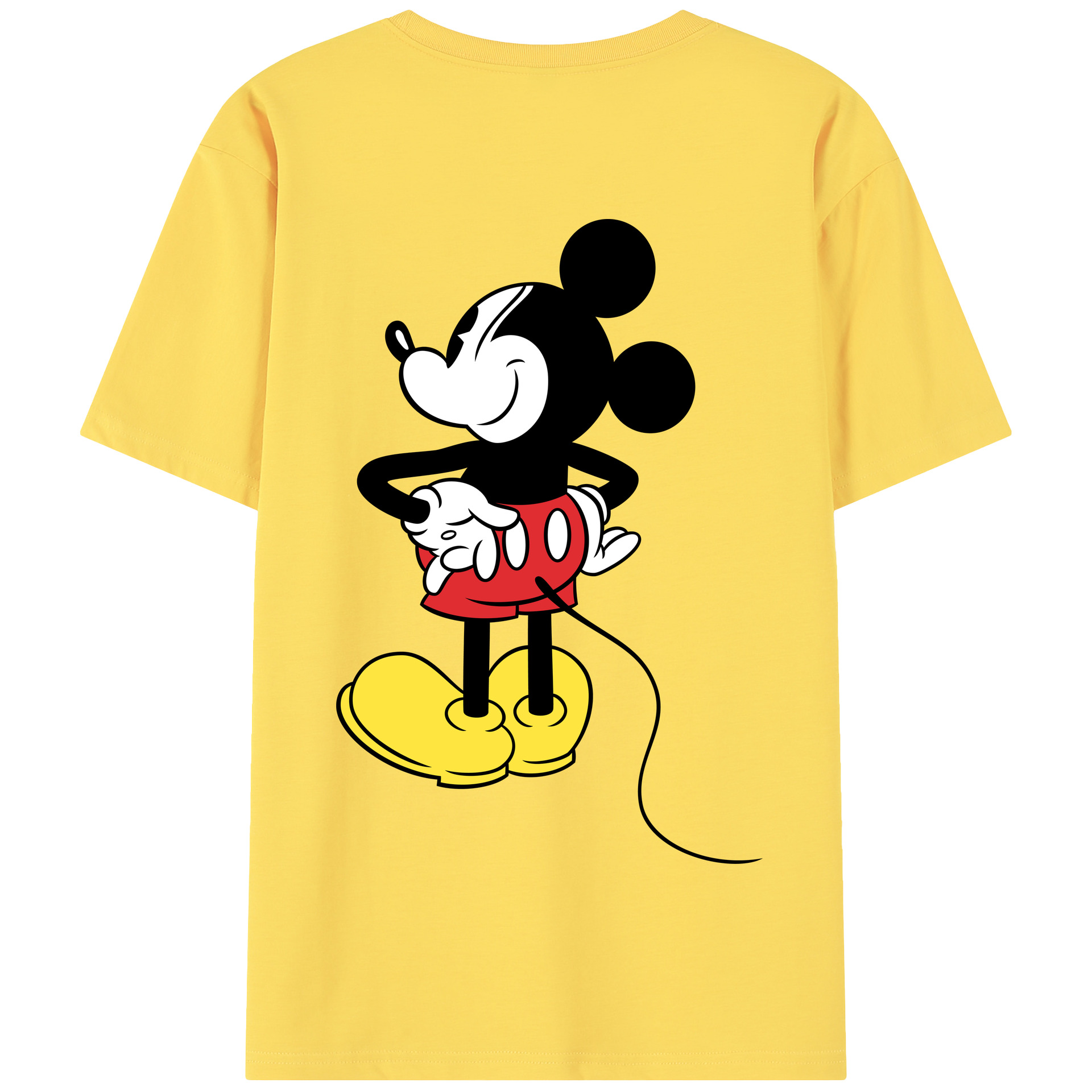 （画像用） ミッキーマウス Mickey Mouse 綿100％半袖Tシャツ（背面プリント）