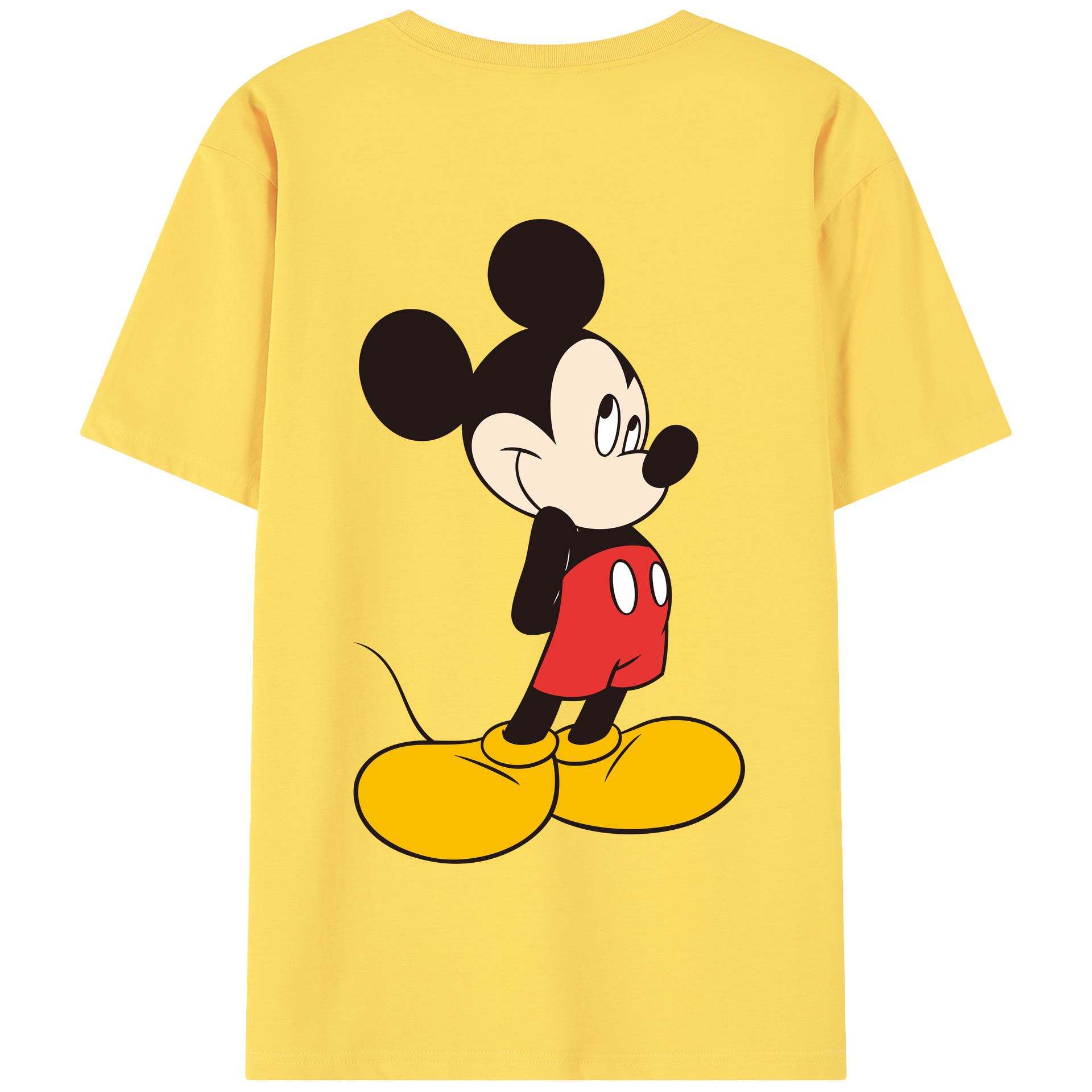 （画像用） ミッキーマウス Mickey Mouse 綿100％半袖Tシャツ（背面プリント）