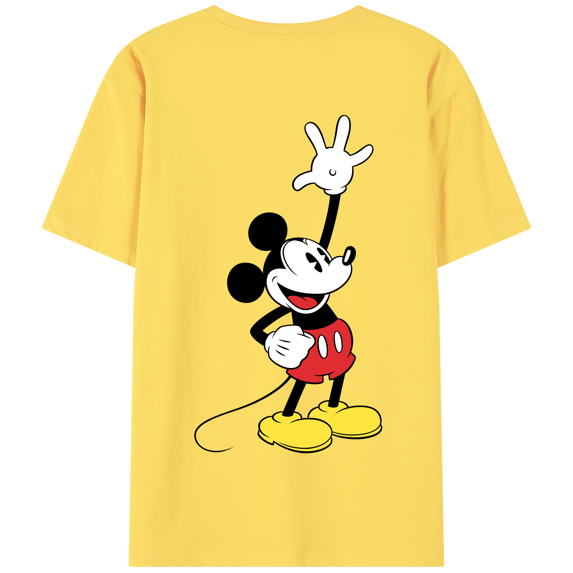 （画像用） ミッキーマウス Mickey Mouse 綿100％半袖Tシャツ（背面プリント）