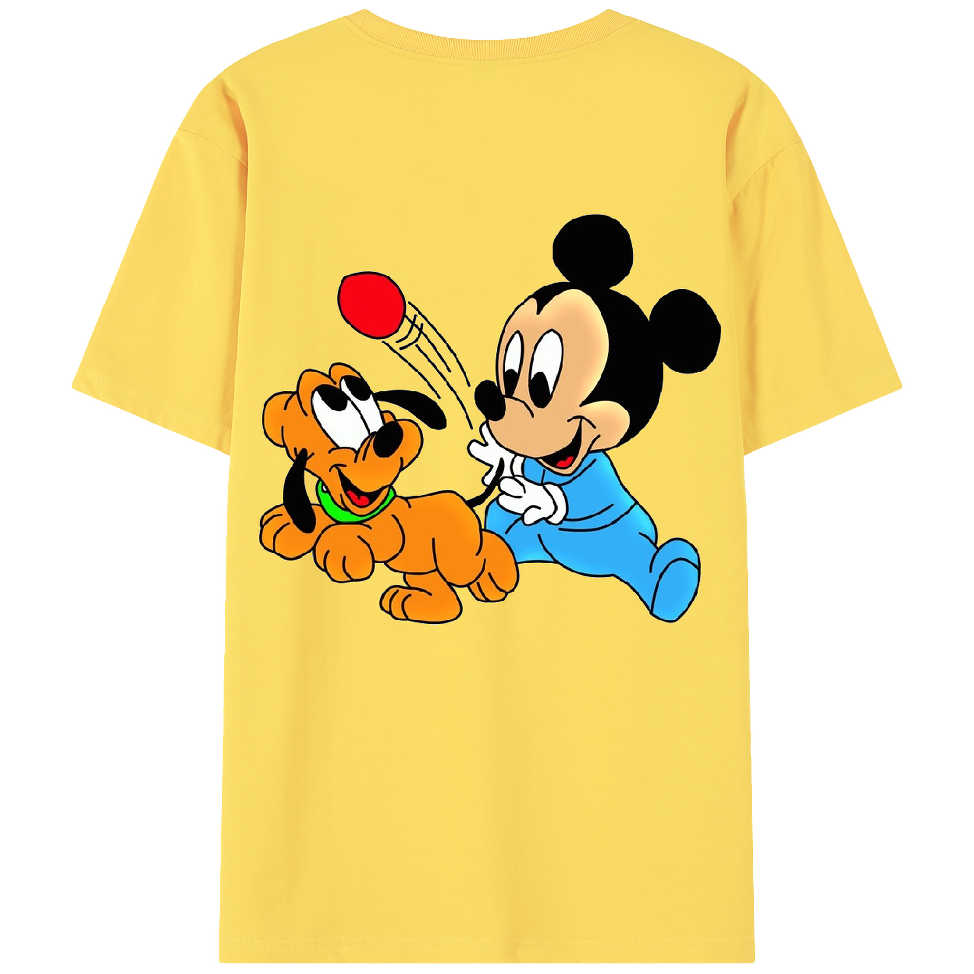 （画像用） ミッキーマウス Mickey Mouse 綿100％半袖Tシャツ（背面プリント）
