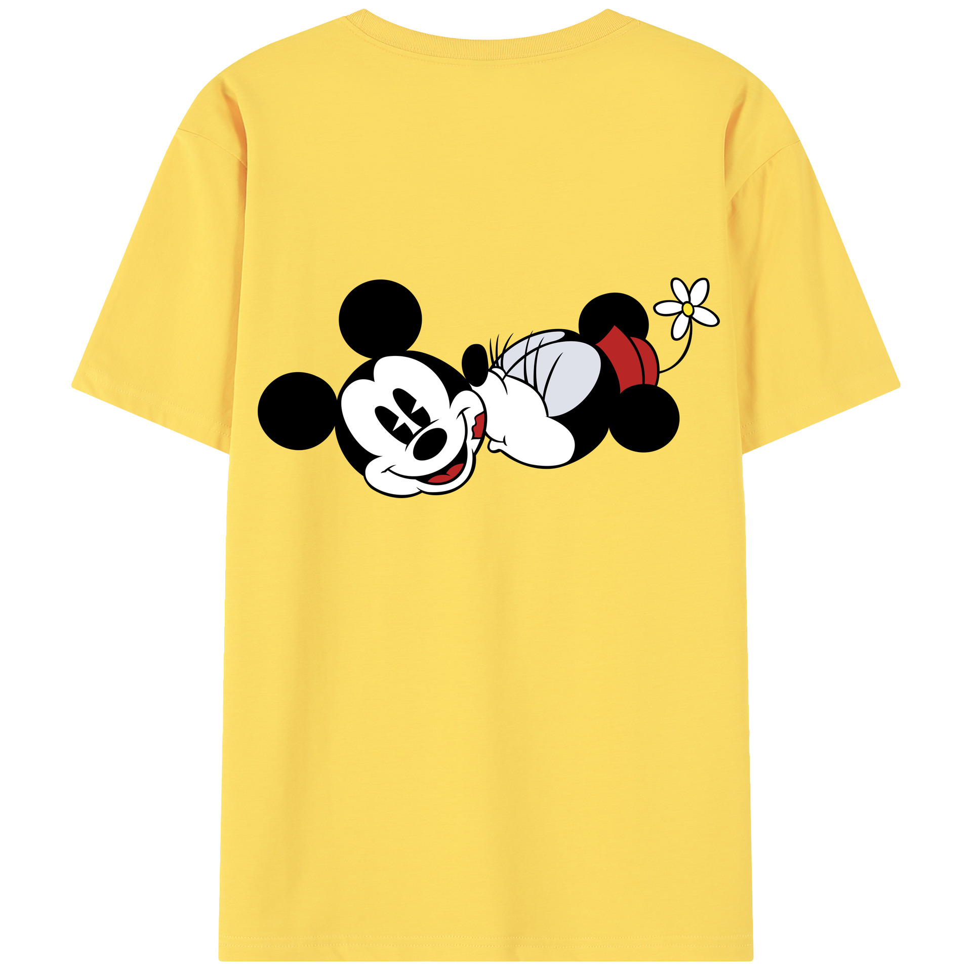 （画像用） ミッキーマウス Mickey Mouse 綿100％半袖Tシャツ（背面プリント）