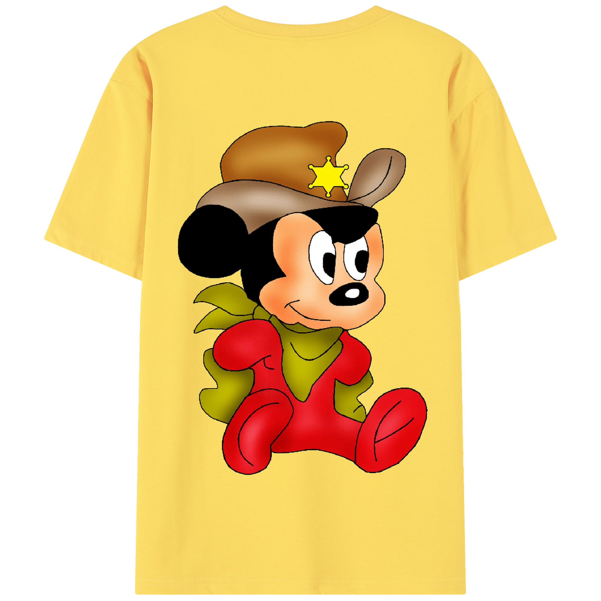 （画像用） ミッキーマウス Mickey Mouse 綿100％半袖Tシャツ（背面プリント）
