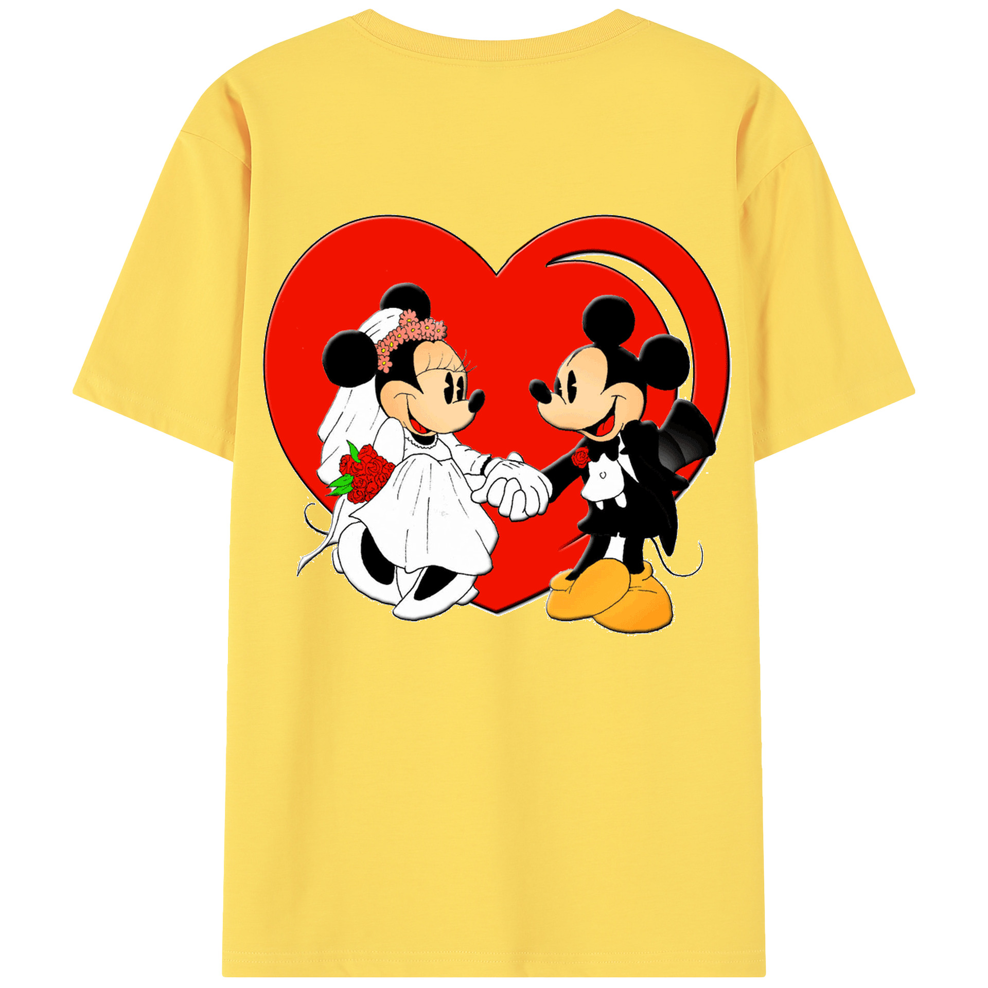 （画像用） ミッキーマウス Mickey Mouse 綿100％半袖Tシャツ（背面プリント）