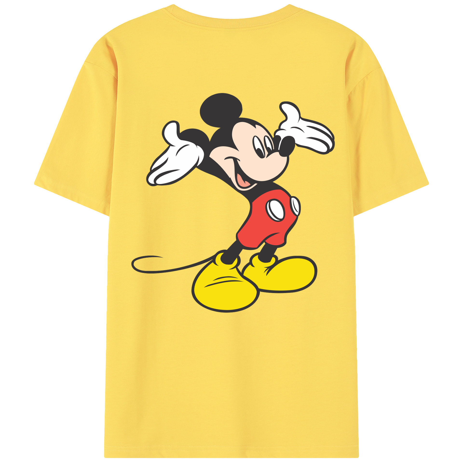（画像用） ミッキーマウス Mickey Mouse 綿100％半袖Tシャツ（背面プリント）