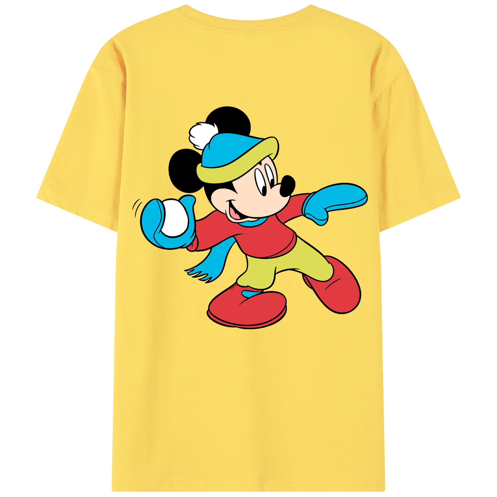 （画像用） ミッキーマウス Mickey Mouse 綿100％半袖Tシャツ（背面プリント）