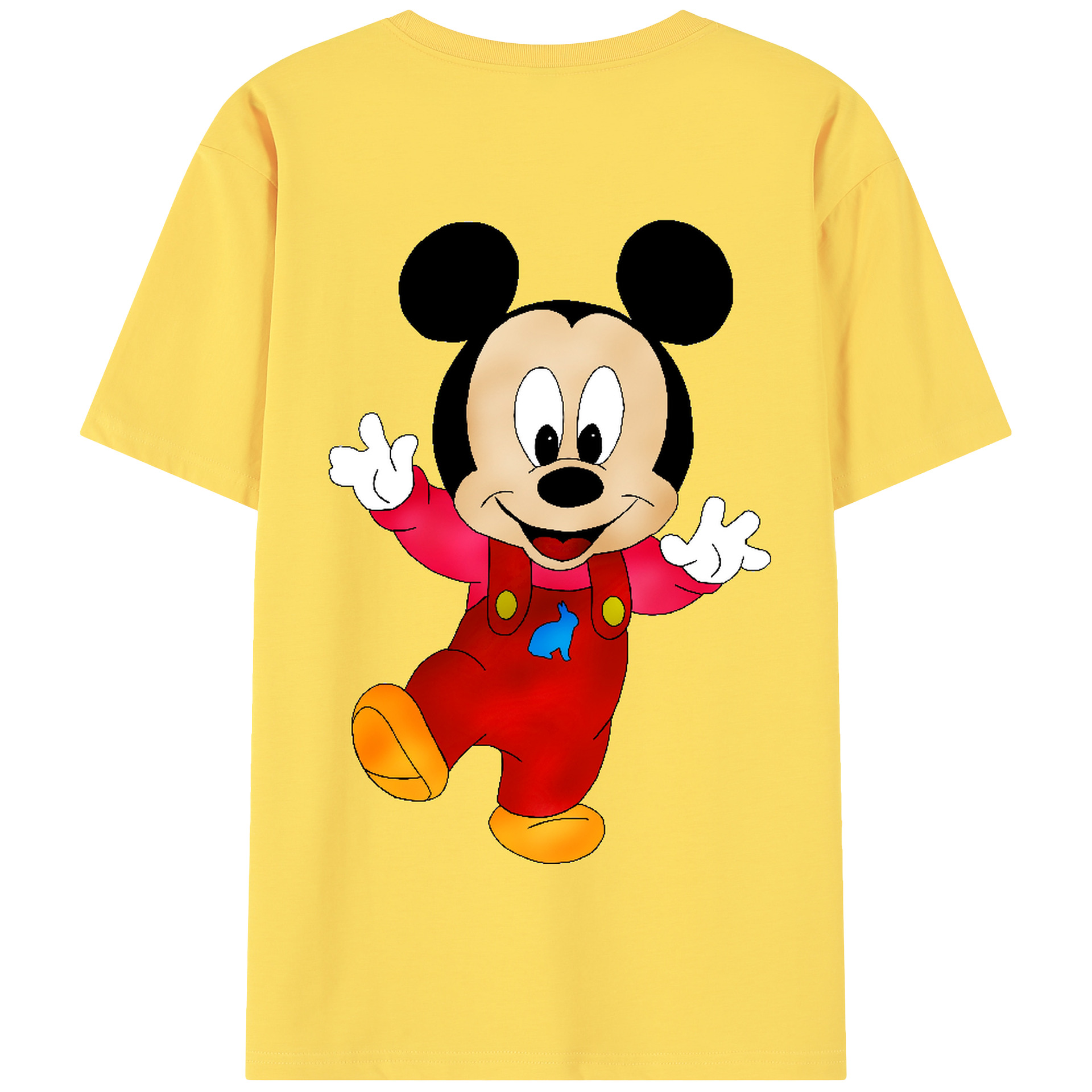 （画像用） ミッキーマウス Mickey Mouse 綿100％半袖Tシャツ（背面プリント）