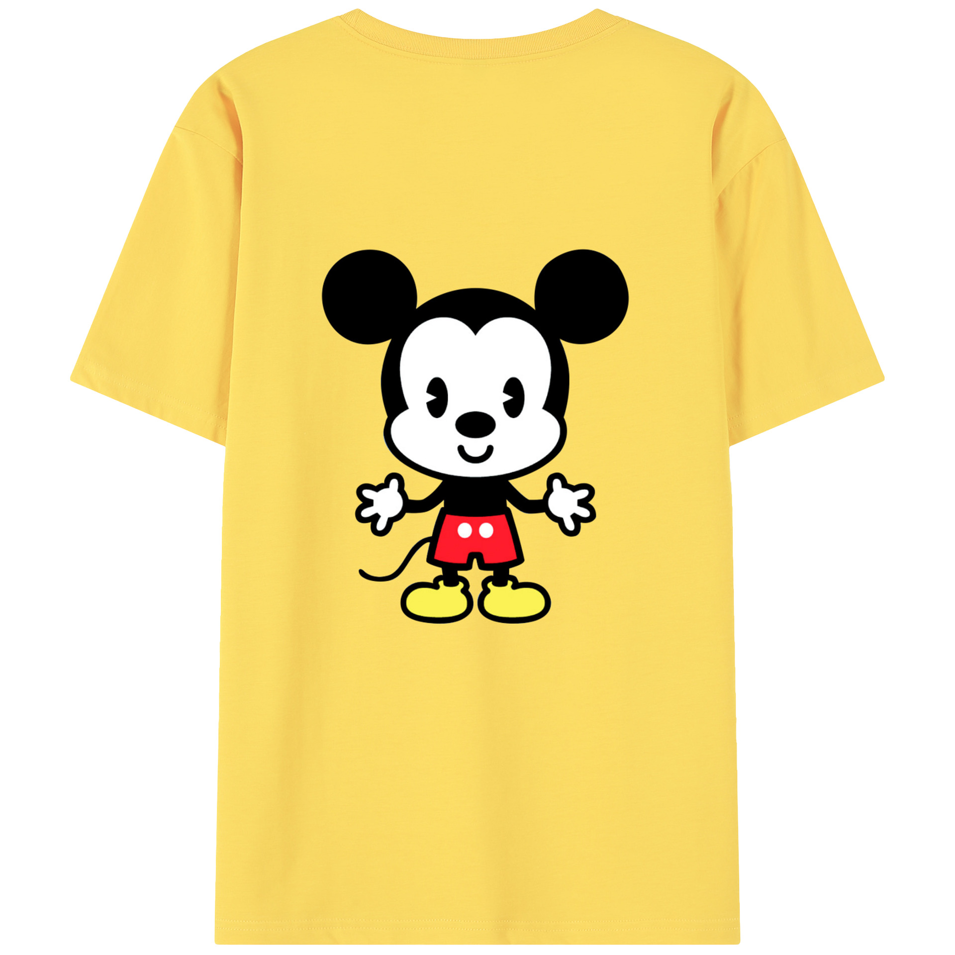 （画像用） ミッキーマウス Mickey Mouse 綿100％半袖Tシャツ（背面プリント）