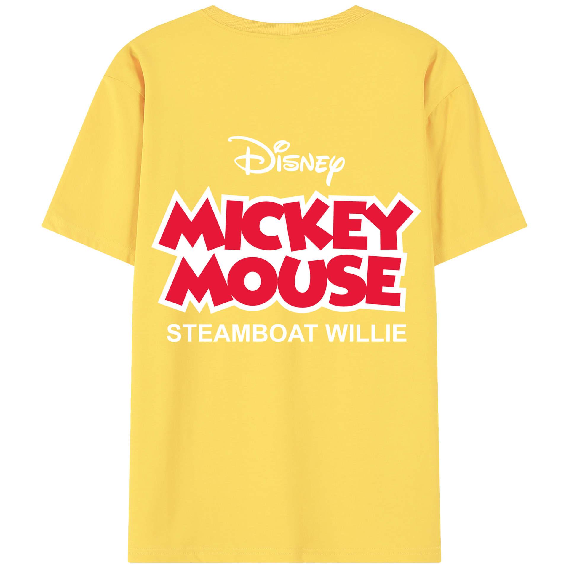 （画像用） ミッキーマウス Mickey Mouse 綿100％半袖Tシャツ（背面プリント）